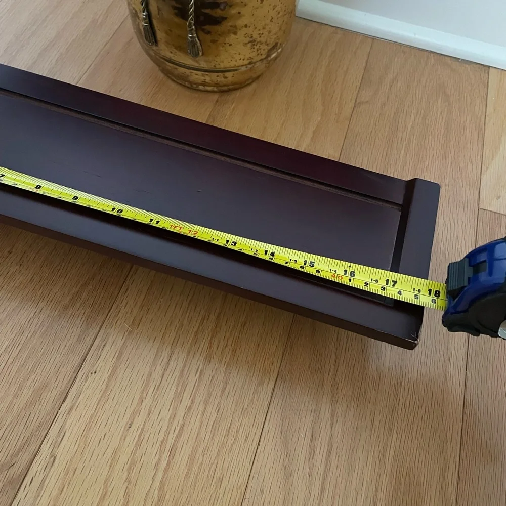 Floating Faux Wood Wall Shelf (1) 18x5x3 1 cherry Display Shelf